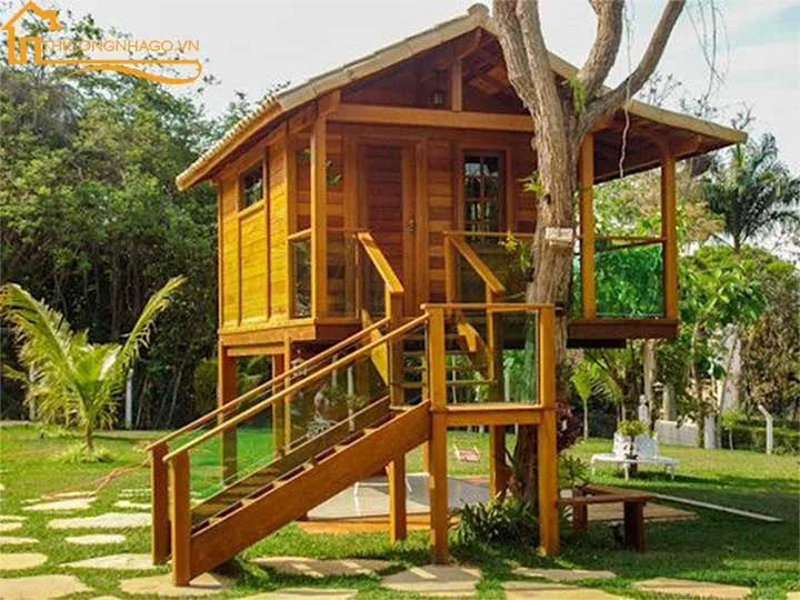 Nhà gỗ ở Tây Nguyên 2 nhà gỗ ở Tây Nguyên