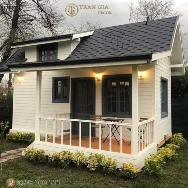 Mẫu nhà gỗ lắp ghép 42m2