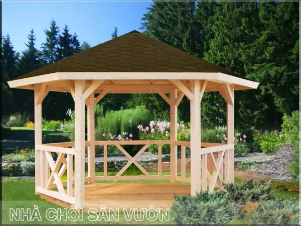Nhà chòi gỗ lục giác Châu Âu