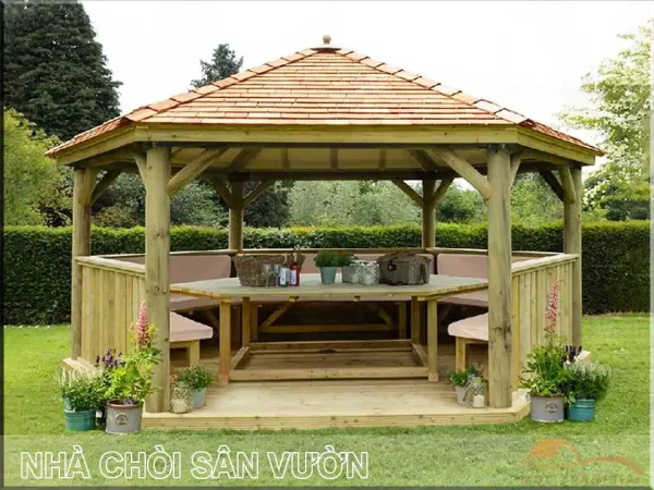 Nhà chòi gỗ lục giác Châu Âu