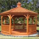 Mẫu nhà chòi gỗ lục giác sân vườn đẹp
