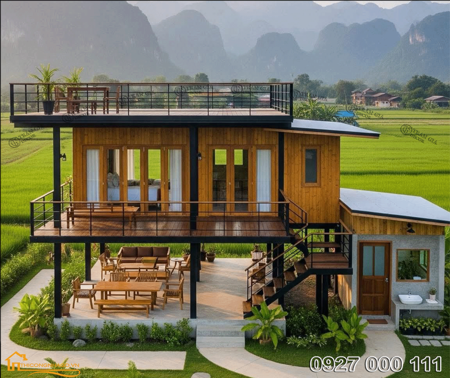 Nhà gỗ đẹp giá rẻ 2 Nhà gỗ đẹp giá rẻ 01