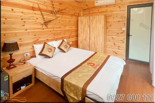 Nhà gỗ lắp ghép family cho homestay view 3