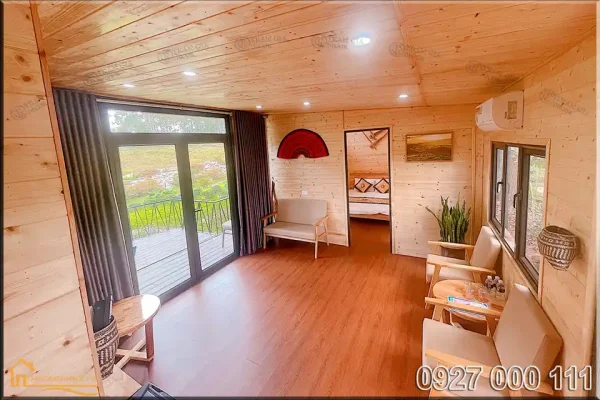 Nhà gỗ lắp ghép cho homestay deluxe view 3