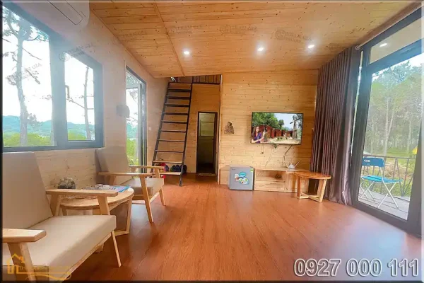 Nhà gỗ lắp ghép cho homestay deluxe view 4