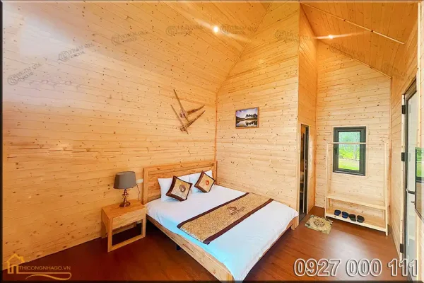 Nhà gỗ lắp ghép cho homestay deluxe view 5