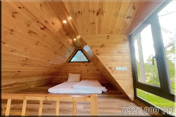 Nhà gỗ lắp ghép cho homestay đẹp view 5
