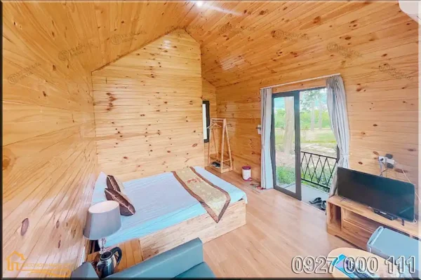 Mẫu nhà gỗ lắp ghép cho homestay 15m2