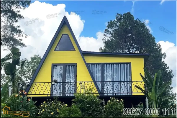 Mẫu nhà gỗ lắp ghép cho homestay, phòng family view 1