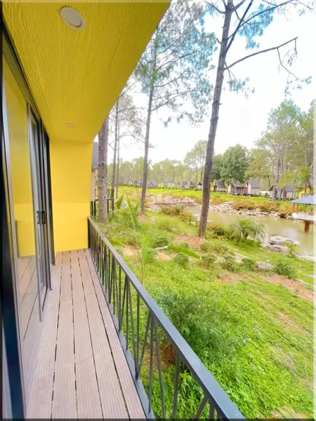 Nhà gỗ lắp ghép cho homestay hình chóp view 2
