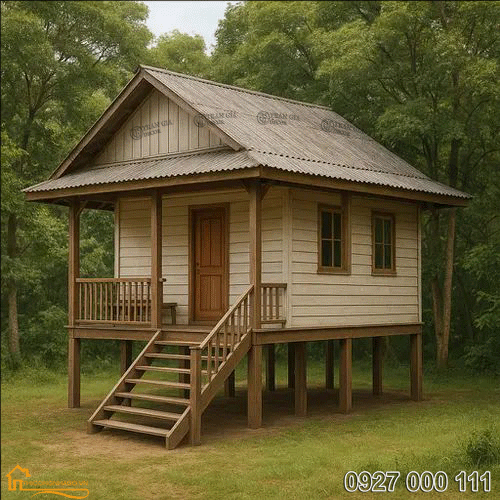 Nhà gỗ ở Tây Nguyên 4 Nhà gỗ ở Tây Nguyên 02