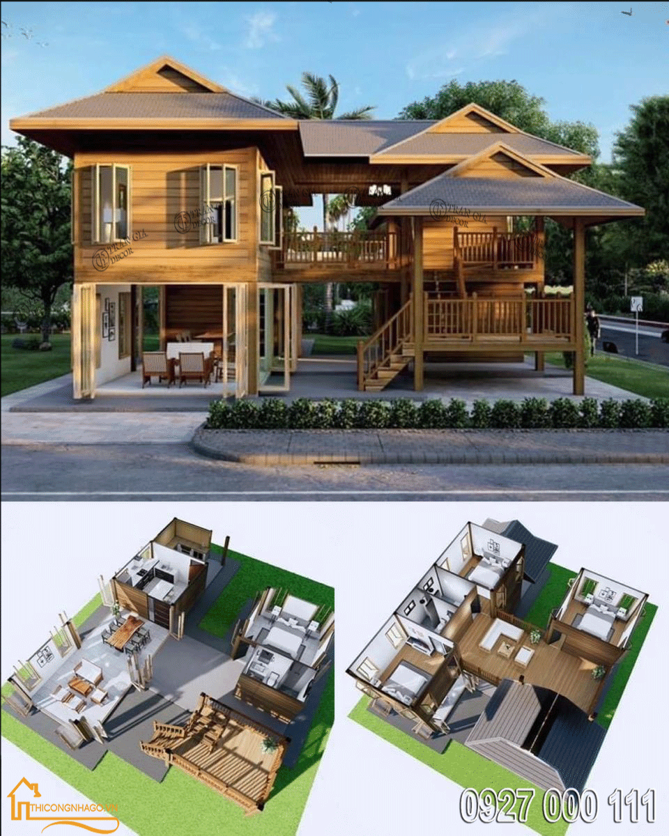 Nhà gỗ ở Tây Nguyên 5 Nhà gỗ ở Tây Nguyên 03
