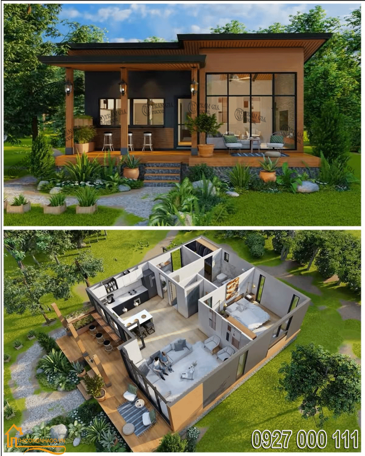 Thiết kế thi công nhà gỗ - Trần Gia Decor 3 Thi công nhà gỗ 02