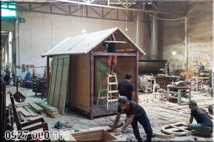 Thi công nhà gỗ trọn gói tại xưởng