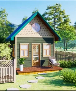 Mẫu thiết kế tiny house sân vườn 16m2