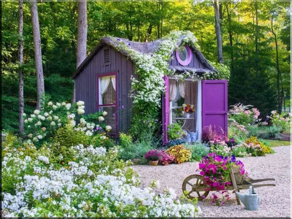 Nhà gỗ nhỏ sân vườn đẹp mẫu 20