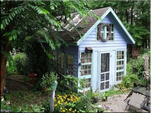 Nhà gỗ nhỏ sân vườn đẹp mẫu 6