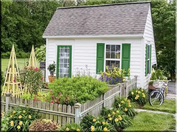 Nhà gỗ nhỏ sân vườn đẹp mẫu 9