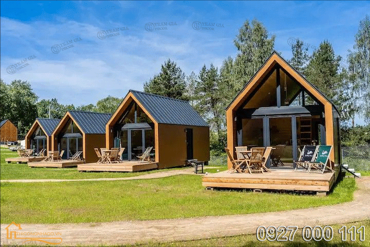 Thiết kế nhà gỗ homestay đẹp - giá rẻ tại TP.HCM 3 Nhà gỗ homestay đẹp 02