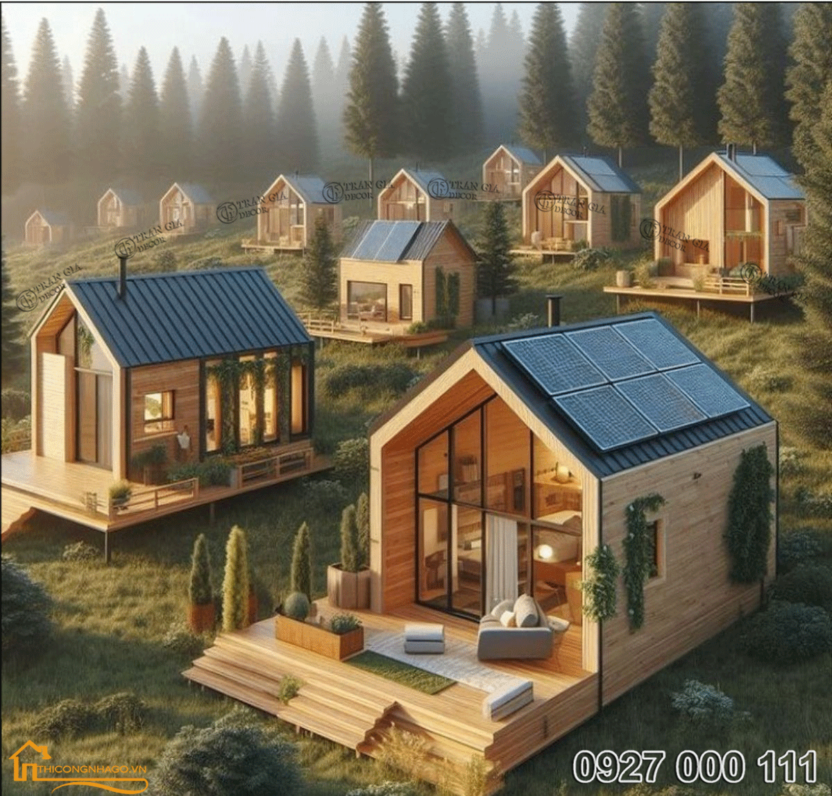 Thiết kế nhà gỗ homestay đẹp - giá rẻ tại TP.HCM 2 Nhà gỗ homestay đẹp 01