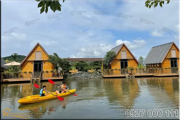 nhà gỗ lắp ghép kim cương