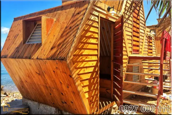 nhà gỗ lắp ghép tổ ong
