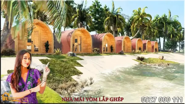 Thiết kế nhà gỗ mái vòm cho homestay