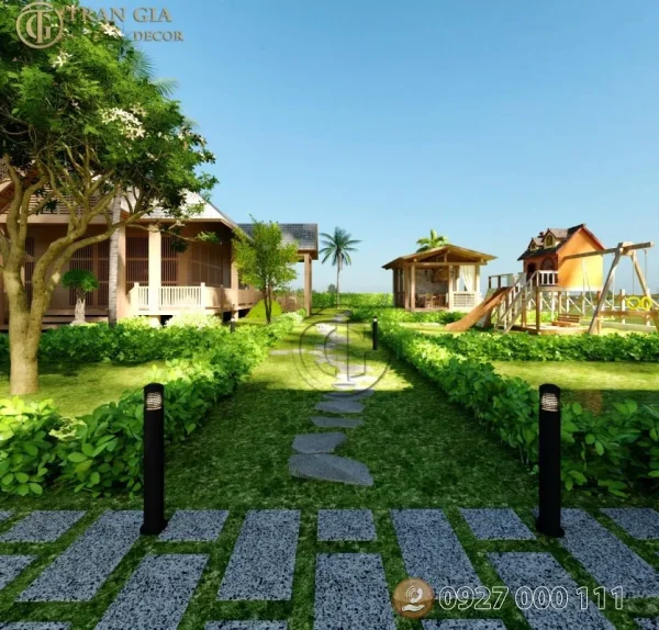 Thiết kế nhà gỗ cầu rtuowtj ngoài trời 02
