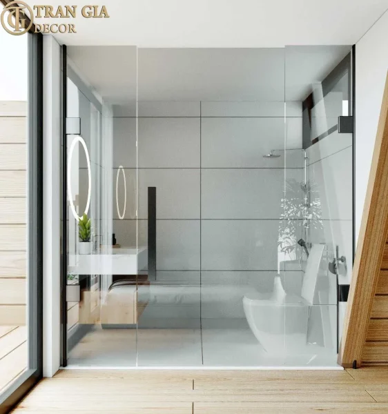 Phòng vệ sinh được bố trí đủ ánh sáng tự nhiên