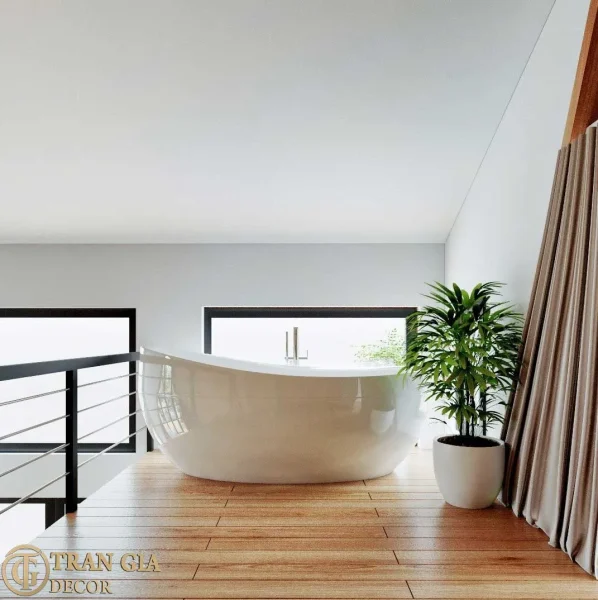 Khu vực tắm trên lầu