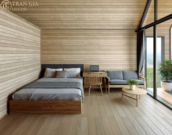nhà gỗ lắp ghép 24m2