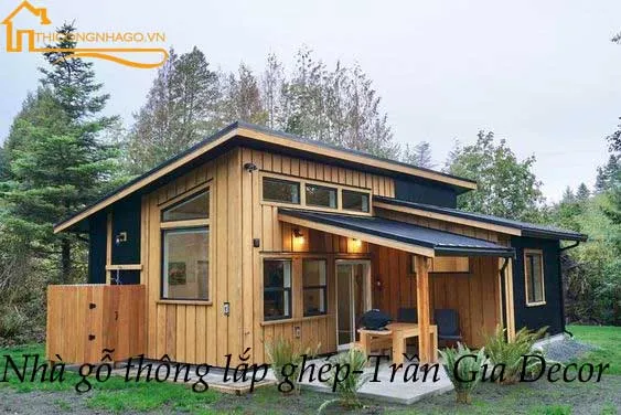 Thi công nhà gỗ thông: Tạo nên không gian sống ấm cúng và bền vững 4 Thi công nhà gỗ thông 03