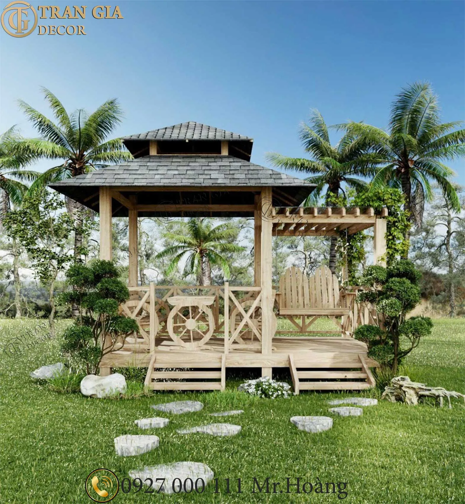 Top 10+ mẫu nhà gỗ lắp ghép đẹp giá rẻ hiện nay 6 Nhà gỗ lắp ghép đẹp Trần Gia Decor 05