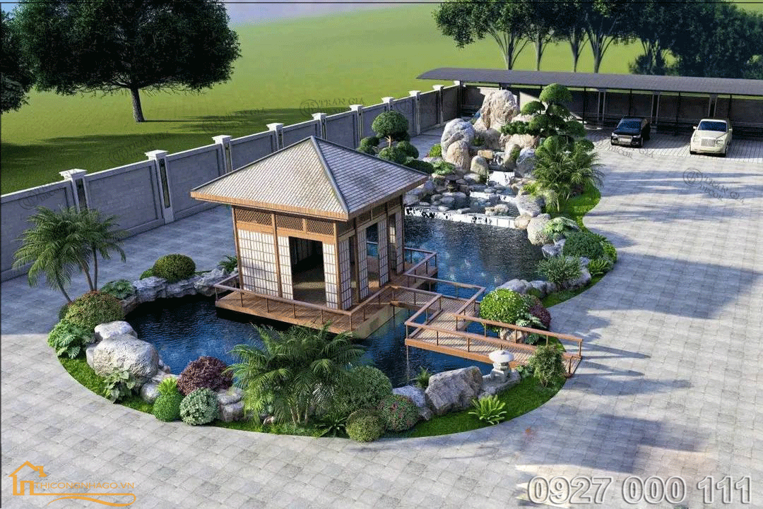 Chòi nghỉ sân vườn cá koi 6 Chòi nghĩ sân vườn cá koi 05