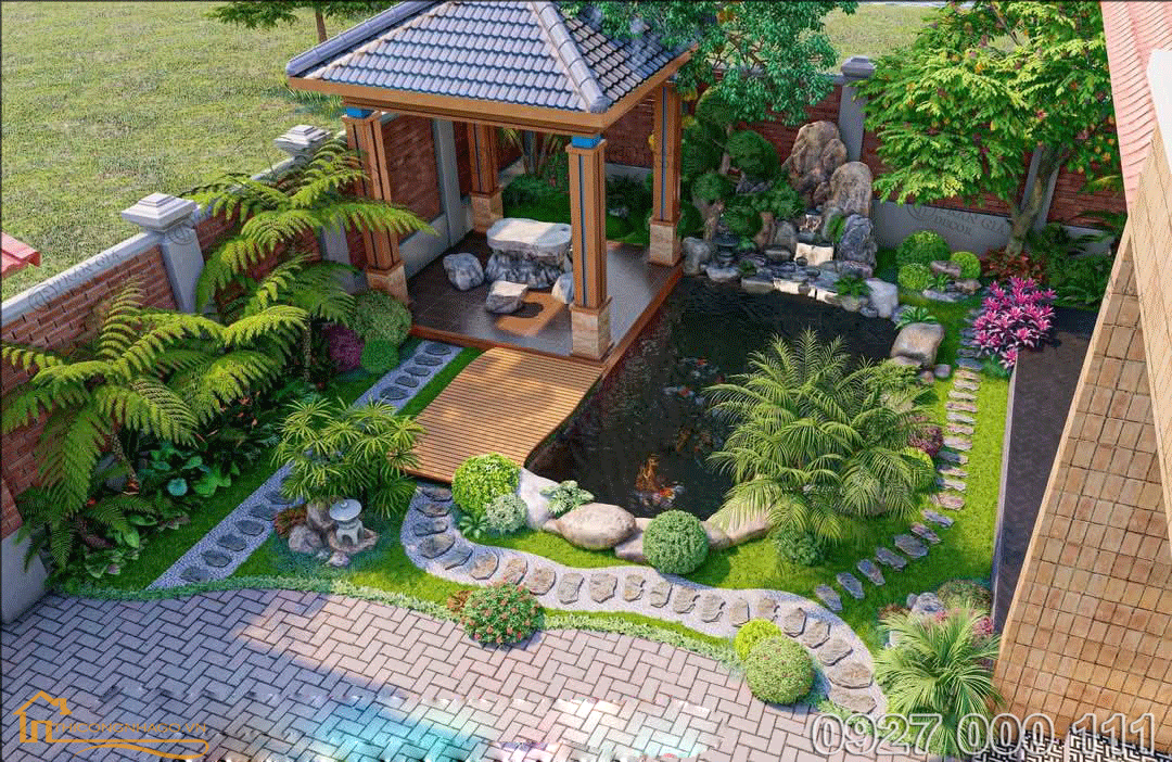 Chòi nghỉ sân vườn cá koi 8 Chòi nghĩ sân vườn cá koi 07