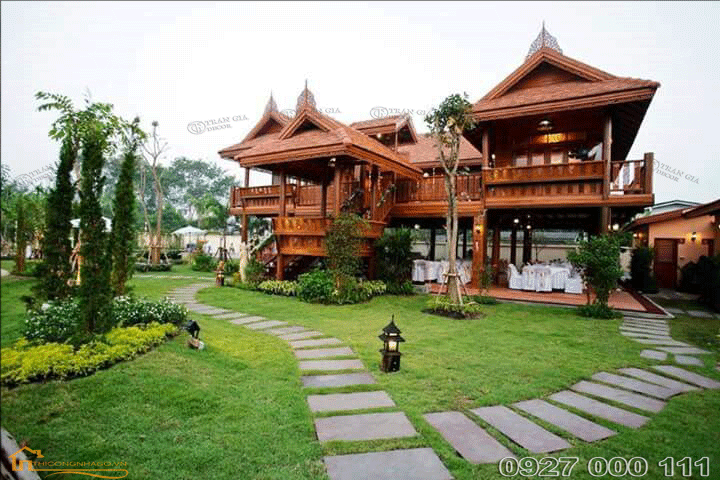 Thi công nhà gỗ biệt thự 7 Nhà gỗ biệt thự 06