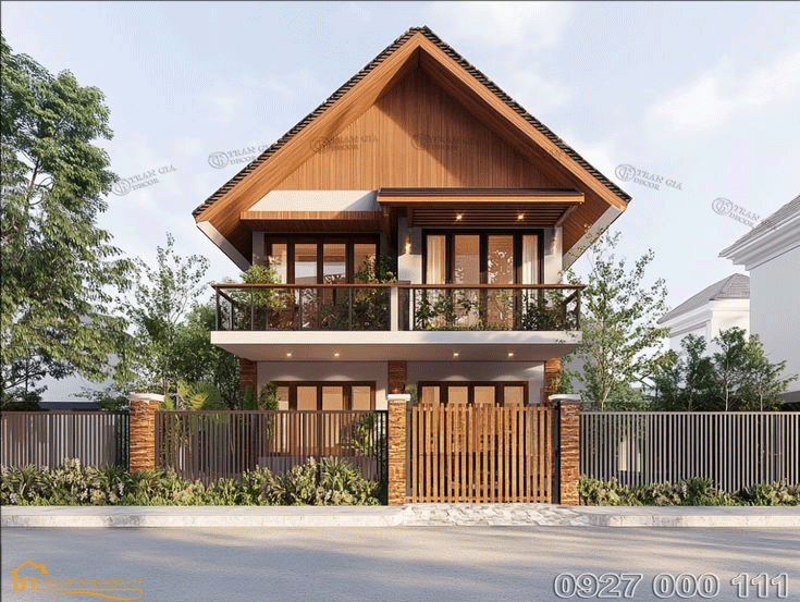 Thi công nhà gỗ biệt thự 8 Nhà gỗ biệt thự 07