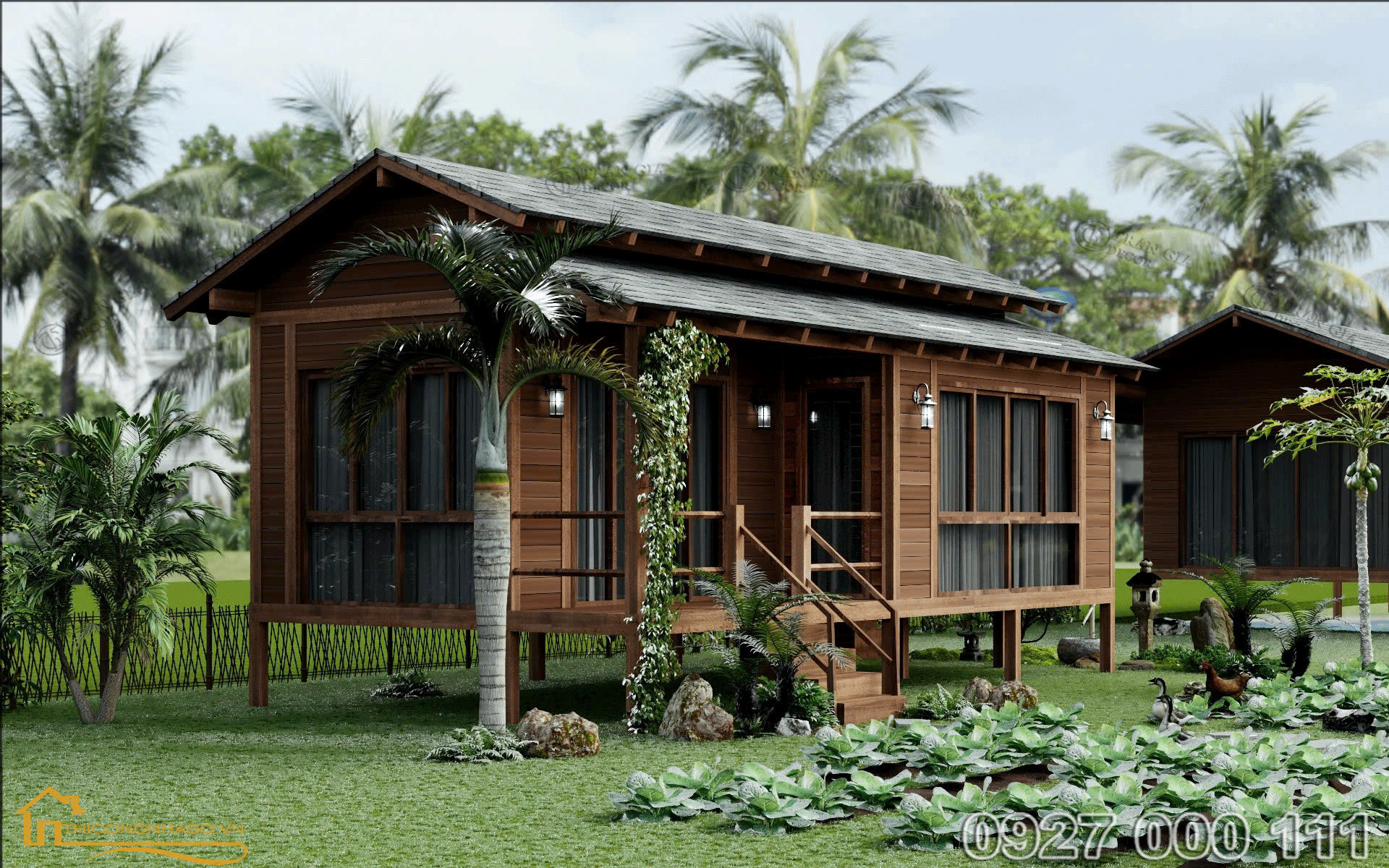 Thiết kế nhà gỗ Phú Quốc
