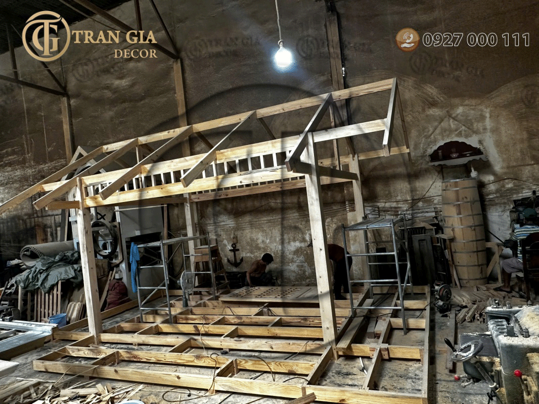 Đơn vị thi công nhà gỗ uy tín Trần Gia Decor 01