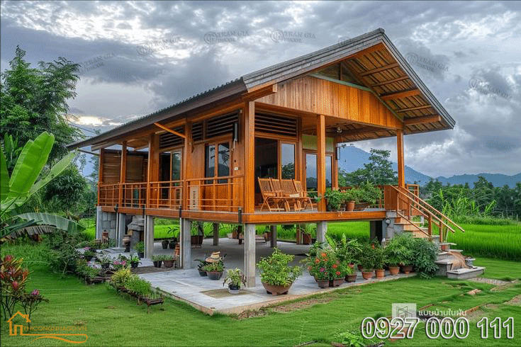 Thi công nhà gỗ mất bao lâu 5 Thi công nhà gỗ 04