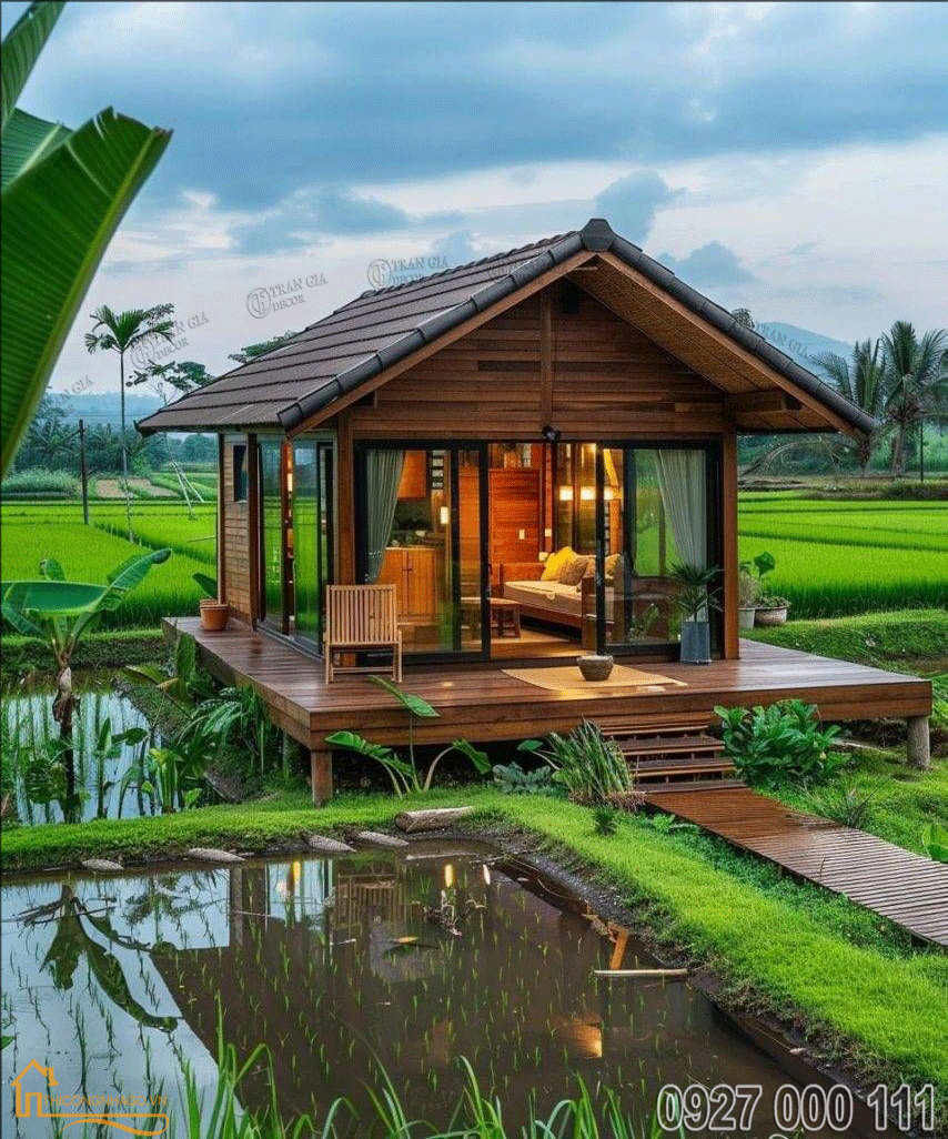 Nhà gỗ cấp 4 hiện đại