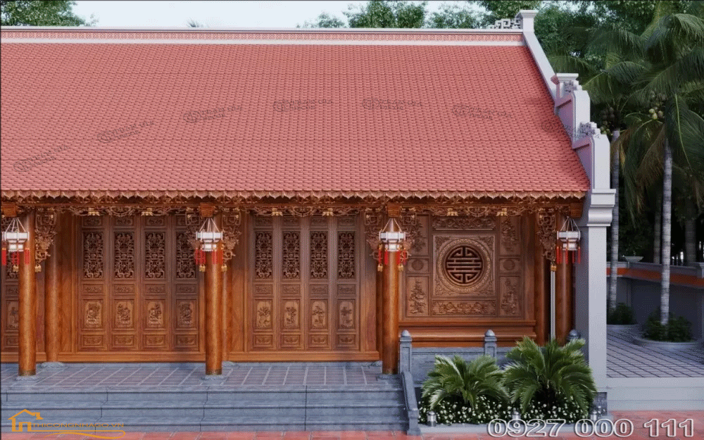 Mẫu nhà gỗ đẹp 3 gian