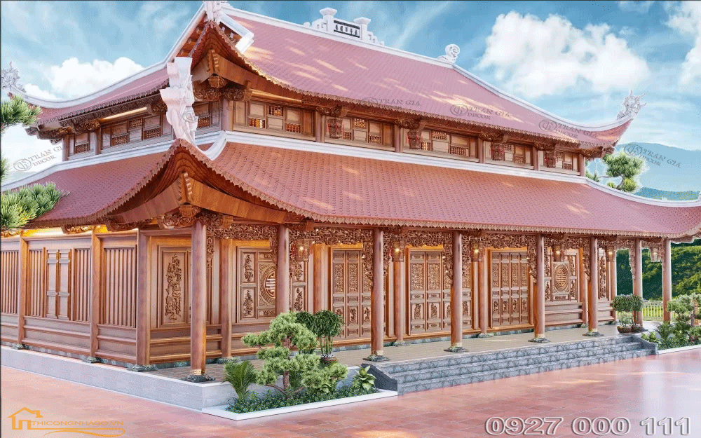 Mẫu nhà gỗ đẹp 5 gian