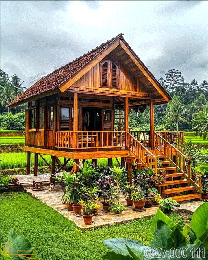 Mẫu nhà gỗ đẹp phong cách Tây Nguyên