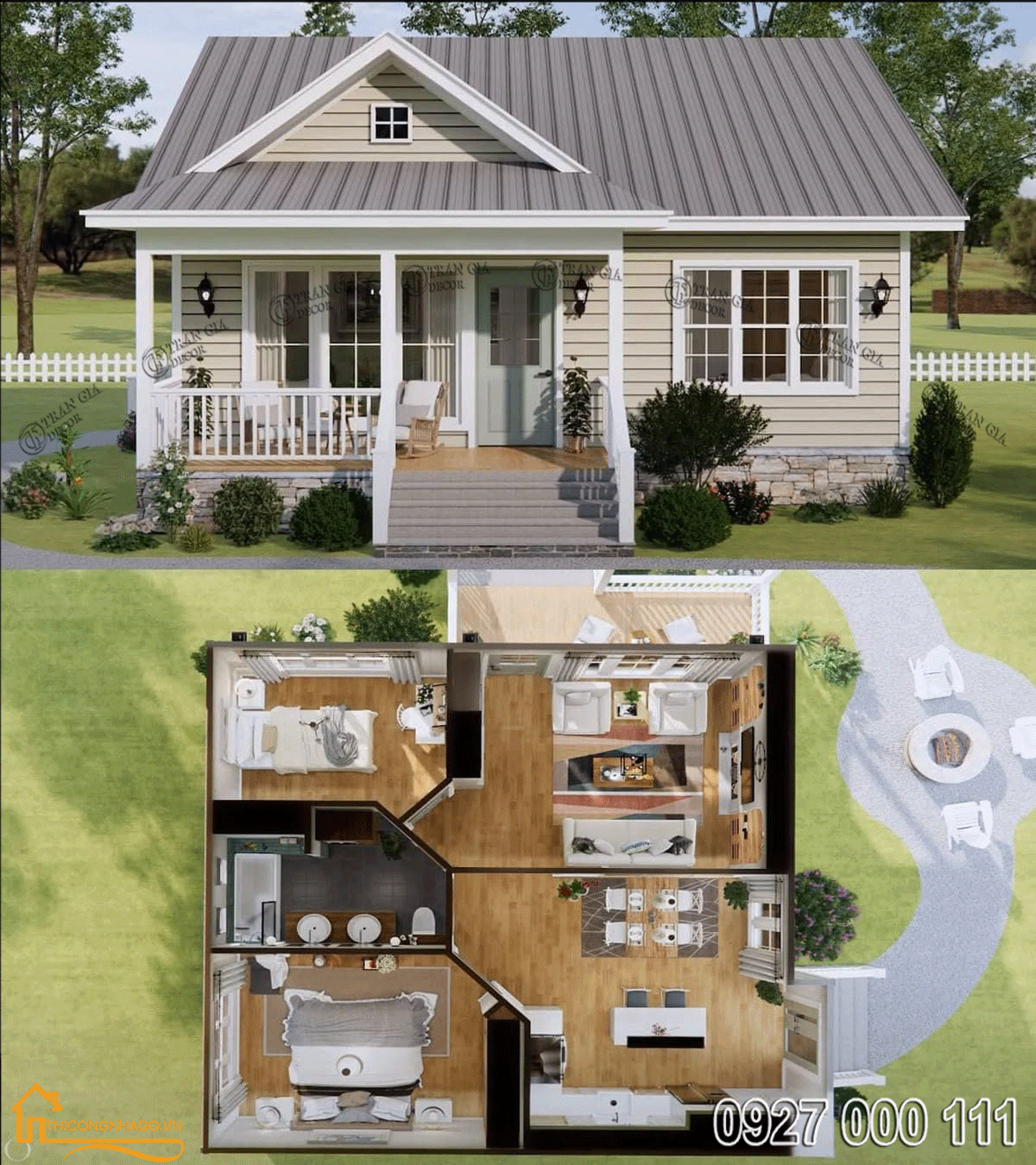 Gía thi công nhà gỗ thông 01