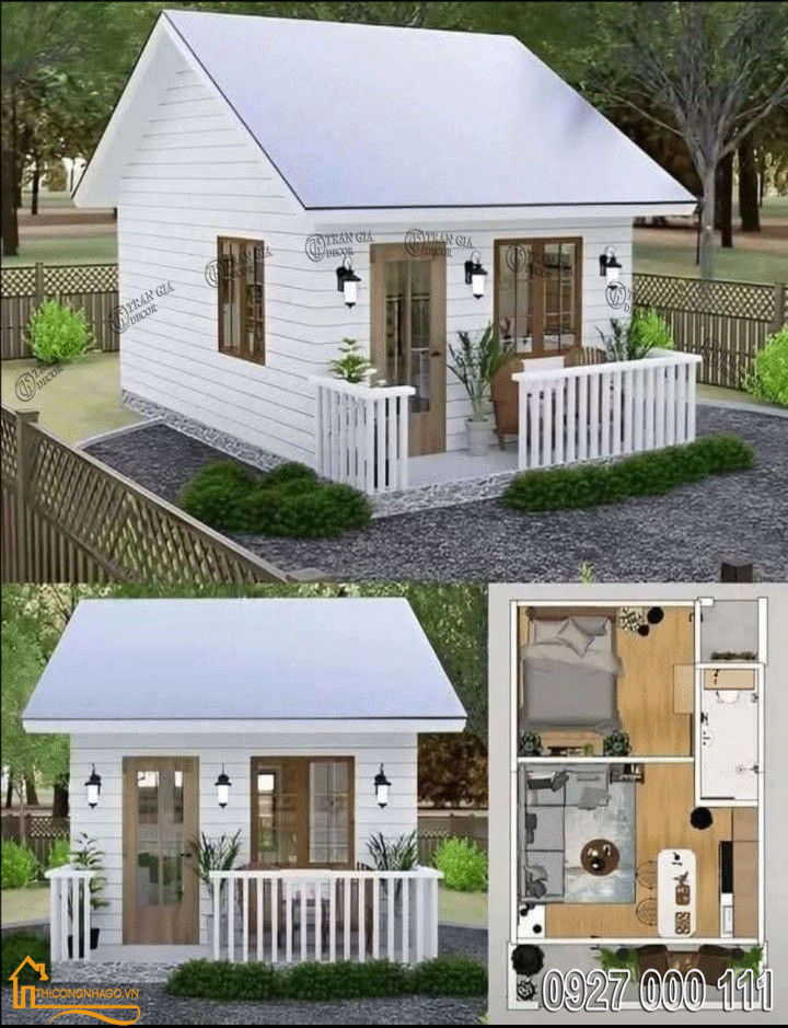 Gía thi công nhà gỗ thông 05