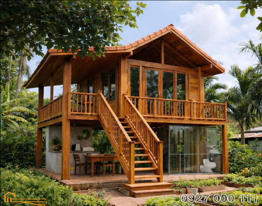 Mẫu nhà gỗ truyền thống Việt Nam đẹp nhất 5 Nhà gỗ truyền thống Việt Nam đẹp nhất 04