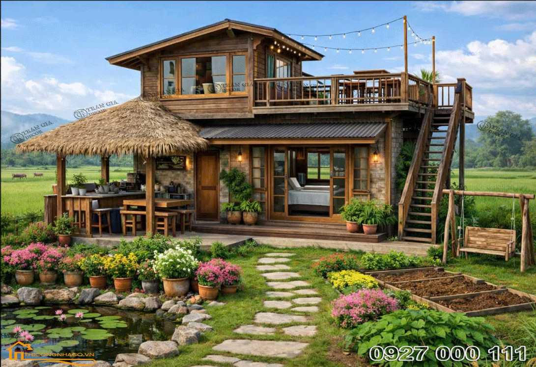 Mẫu nhà gỗ truyền thống Việt Nam đẹp nhất 6 Nhà gỗ truyền thống Việt Nam đẹp nhất 05